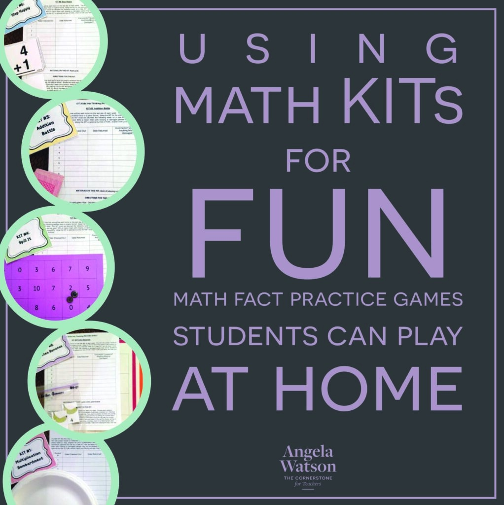 Using math KITs for fun math fact practice games students can play at home