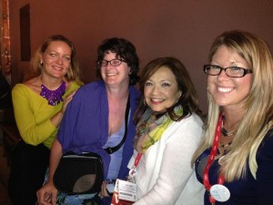 Me, Alice Mercer, Lisa Dabbs, and Erin Klein. The fabulous Joan Young was also at the meet up.