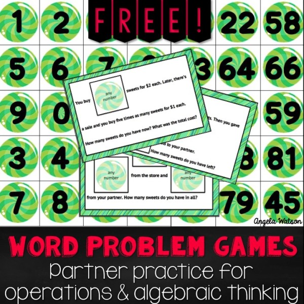 Truth For Teachers - Operations & Algebraic Thinking Games + A Free Hands-On Math Word Problem Solving Game