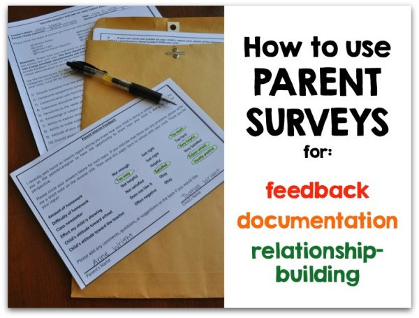 I like to send home several parent surveys throughout the year to help connect parents to volunteer opportunities that meet their needs, and get their input on how the school year is going.